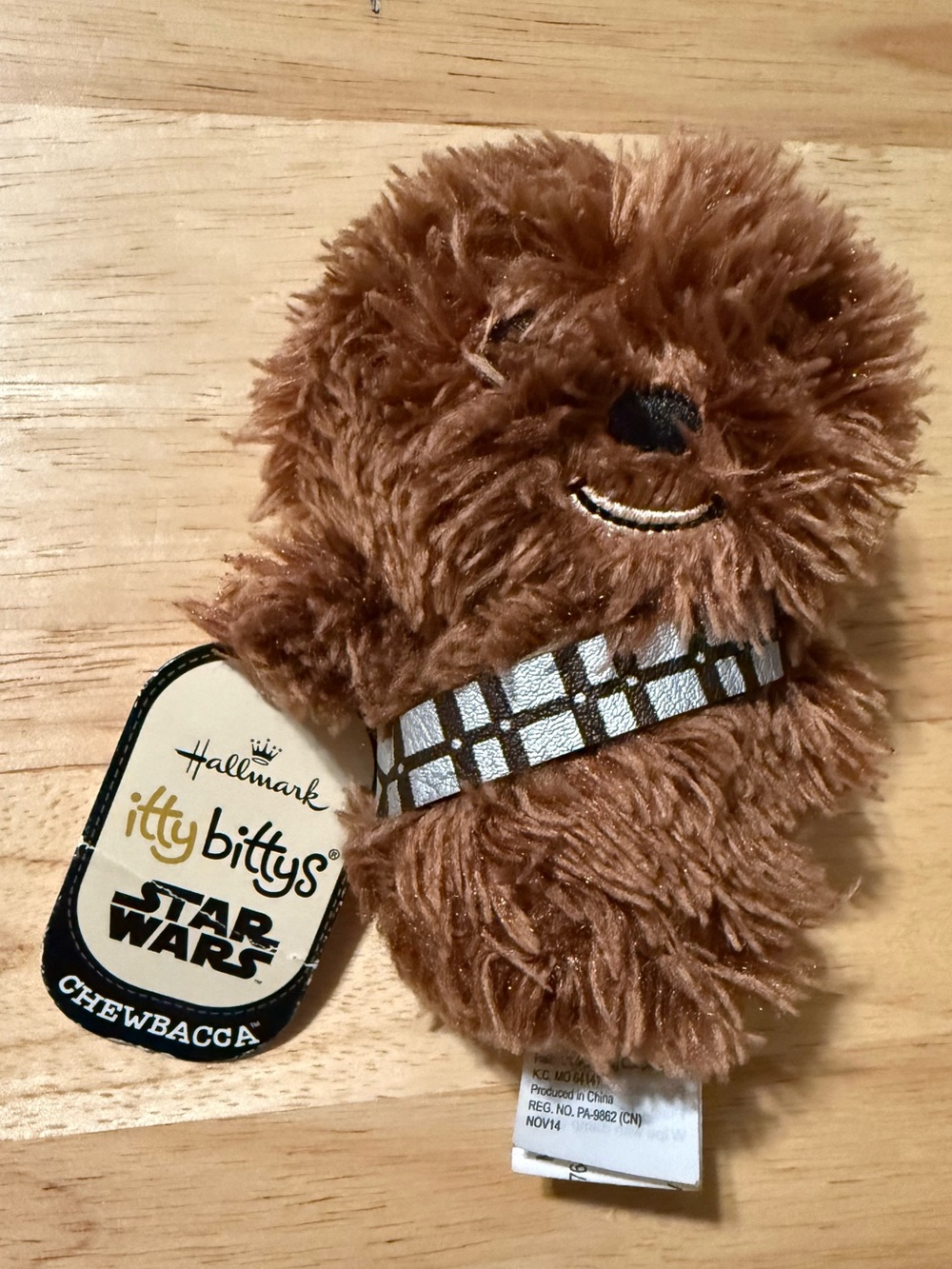 Hallmark itty bittys Chewbacca Plush - Brown with Silver Bandolier